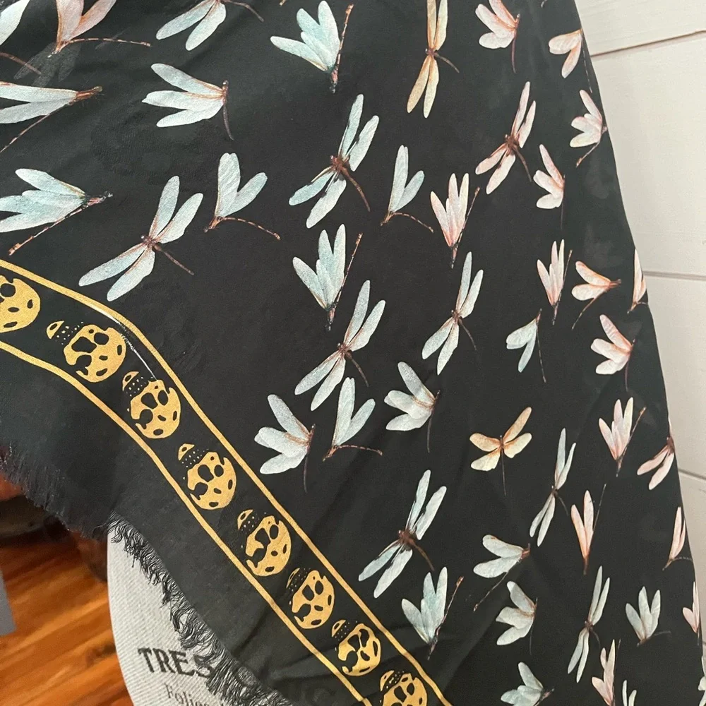 Alexander McQueen Dragonfly and Skull Scarf Shawl - Picture 7 of 14